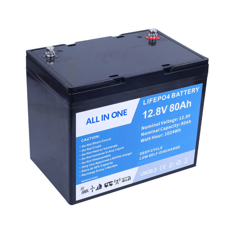 Литий-ионный аккумулятор Lifepo4 12В 80Ач - Ainbattery.com